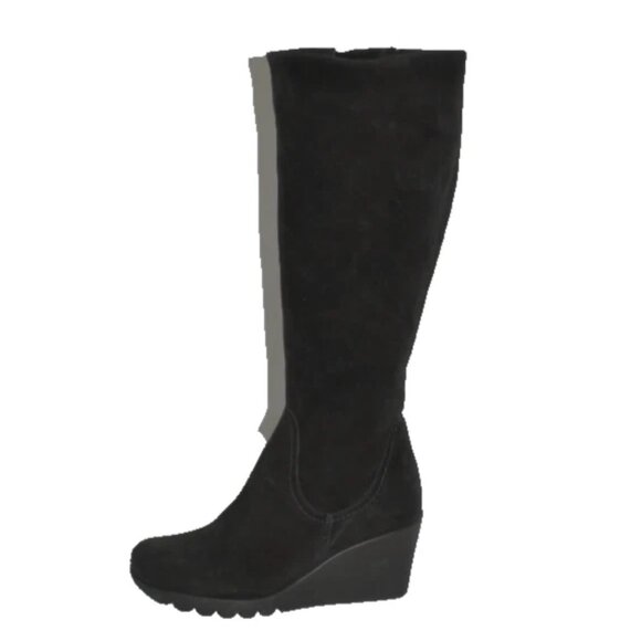 New! La Canadienne Size 8 M Women's Black Better Knee High Wedge Boot DD520 - Picture 3 of 6